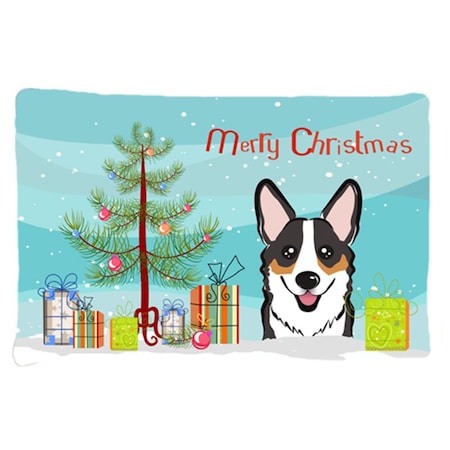 Carolines Treasures Carolines Treasures BB1627PILLOWCASE Christmas Tree & Tricolor Corgi Fabric Standard Pillowcase BB1627PILLOWCASE
